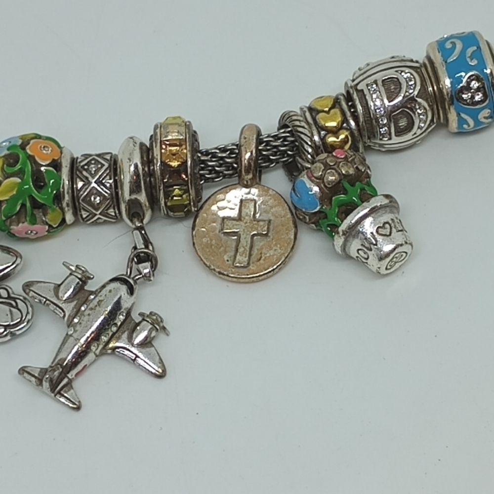 * Brighton Beverly Glam mesh charm bracelet loaded 20 charms - Picture 4 of 7
